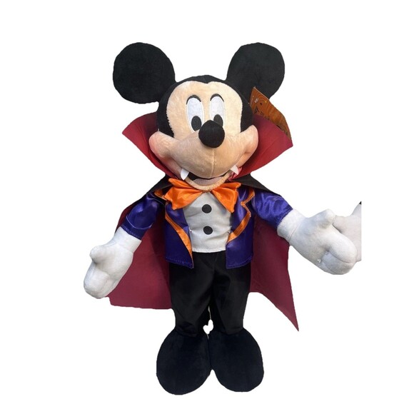 Disney Halloween Decor Mickey & Minnie Plush Set “Dracula & Witch” 22” Greeters - Picture 2 of 11